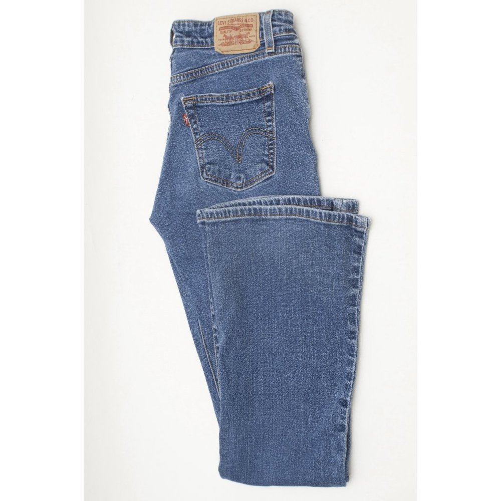 Levi's 519 Jeans Women’s 5 JR M Low Flare Stretch Denim Medium Wash